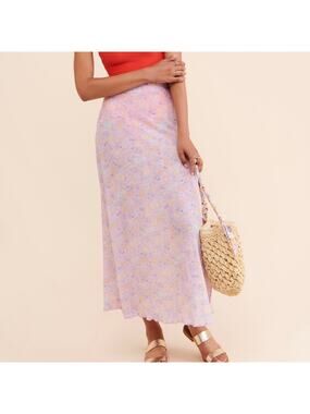 LOVESHACKFANCY Vida Floral Midi Skirt Small S